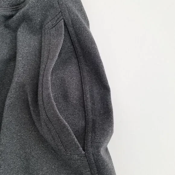 Lululemon Athletic Pants M Elastic Waist w/ Drawcord Straight Leg Gray 33"